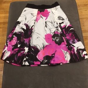 Milly floral pleated skirt